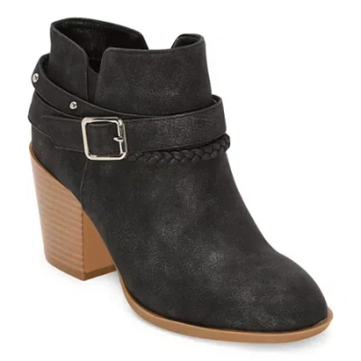 Sugar Womens Sansa Stacked Heel Booties In Black