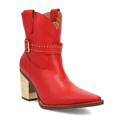 Dingo Womens Milano Block Heel Cowboy Boots In Animal Print