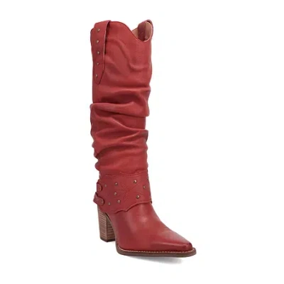 Dingo Grit N' Grace Pointed Toe Western Boot In Red