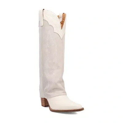 Dingo Womens Wild Fire Block Heel Cowboy Boots In Neutral