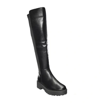 Dirty Laundry Womens Maybellene Chunky Heel Over The Knee Boots In Black