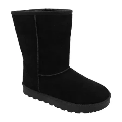 Pop Womens Murphy Flat Heel Winter Boots In Black