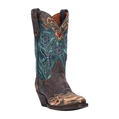 Dan Post Womens Vintage Bluebird Block Heel Cowboy Boots In Brown