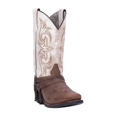 Laredo Womens Myra Block Heel Cowboy Boots In Brown