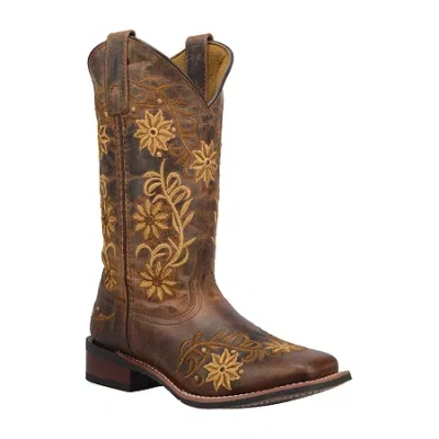 Laredo Womens Block Heel Cowboy Boots In Brown