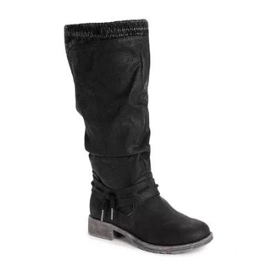 Muk Luks Womens Bianca Beverly Stacked Heel Winter Boots In Black