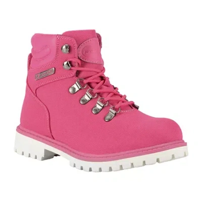 Lugz Womens Grotto Ii Block Heel Lace Up Boots In Pink