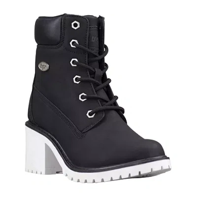 Lugz Womens Flat Heel Lace Up Clove Boots In Black