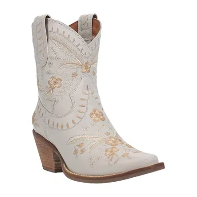 Dingo Womens Primrose Stacked Heel Cowboy Boots In Gray