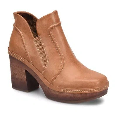 Korks Womens Robin Block Heel Booties In Brown