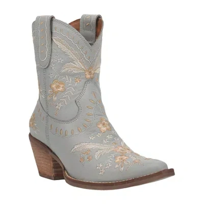 Dingo Womens Primrose Stacked Heel Cowboy Boots In Gray