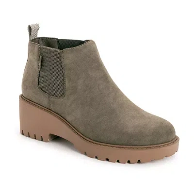 Muk Luks Womens Finley Francis Block Heel Dress Boots In Green