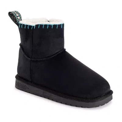Muk Luks Womens Tatum Flat Heel Winter Boots In Black