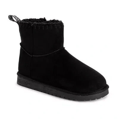 Muk Luks Womens Tatum Flat Heel Winter Boots In Black