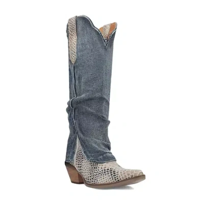 Dingo Womens Shabby Block Heel Cowboy Boots In Animal Print