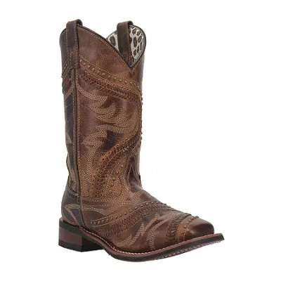 Laredo Womens Charli Flat Heel Cowboy Boots In Brown