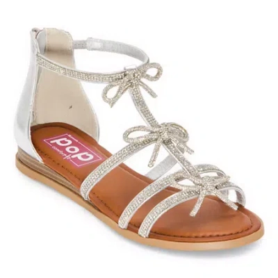 Pop Womens Celaya Wedge Sandals In Silver
