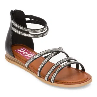 Pop Womens Anayeli Strap Sandals In Black