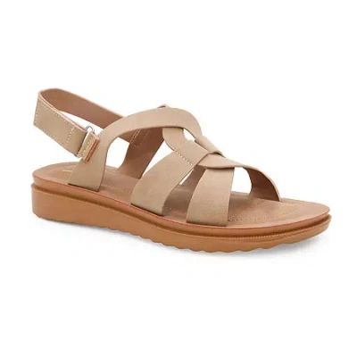 Yoki Carlota-04 Womens Adjustable Strap Footbed Sandals In Neutral