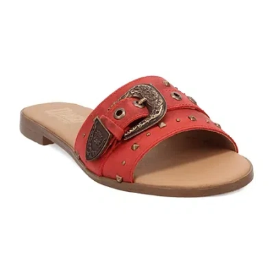 Dingo Womens Lariat Slide Sandals In Red