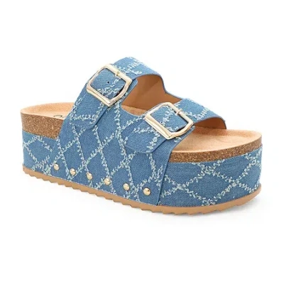 Yoki Womens Camila Strap Sandals In Blue