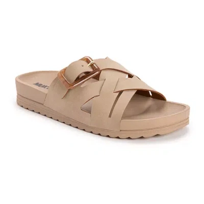 Muk Luks Womens Grand Shayna Strap Sandals In Neutral