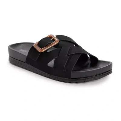 Muk Luks Womens Grand Shayna Strap Sandals In Black
