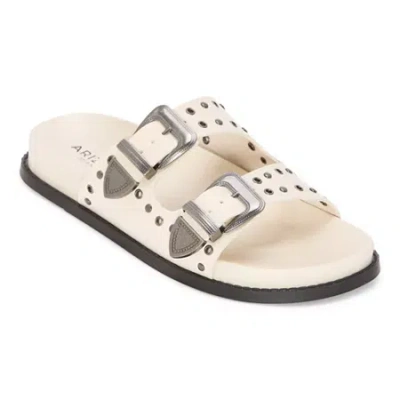 Arizona Jean Co Montego Womens Footbed Sandals In White