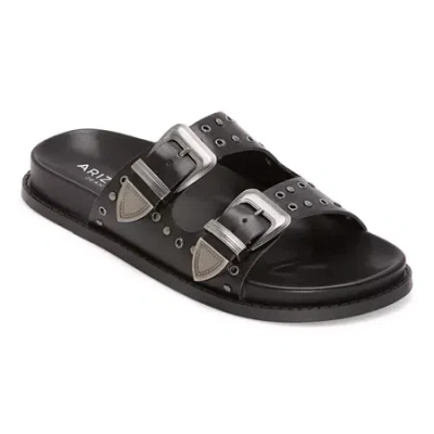 Arizona Jean Co Montego Womens Footbed Sandals In Black