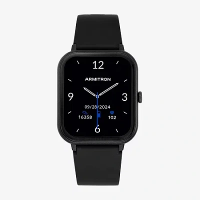 Armitron Connect Unisex Adult Chronograph Black Smart Watch 42-1017dgbk In Black