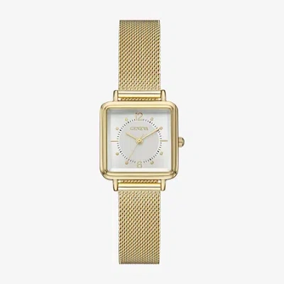 Geneva Womens Gold Tone Stainless Steel Strap Watch Fmdjm307 In Gold