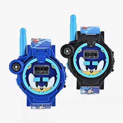 Sonic The Hedgehog Boys Multi-function Multicolor 2-pc. Watch Boxed Set Snc40094jc In Transparent