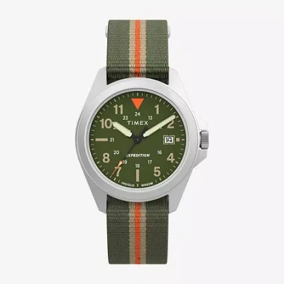 Timex Expedition Mens Green Strap Watch Tw4b324009j In Green