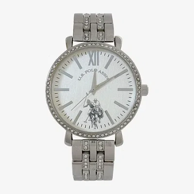 U.s. Polo Assn Womens Silver Tone Bracelet Watch Usc40289jc In Silver