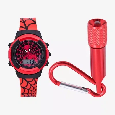 Spider-man Girls Digital Multicolor 2-pc. Watch Boxed Set Spd40125 In Blue