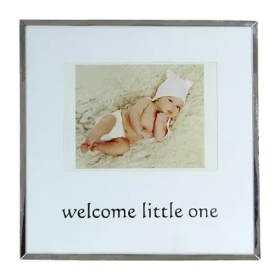Northlight 4" X 6" Metallic Square Baby Tabletop Frame In Silver