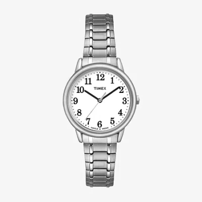 Timex Womens Silver-tone And White Bracelet Watch In Transparent
