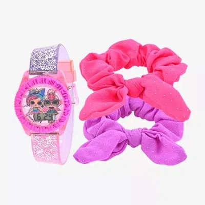 Lol Girls Purple 3-pc. Watch Boxed Set 40156jc In Transparent