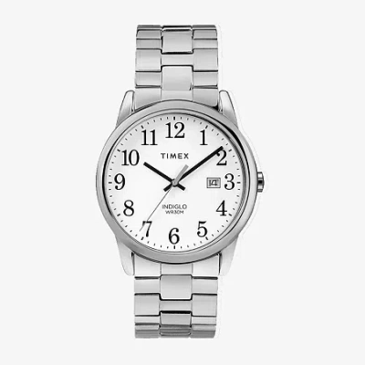 Timex Mens Silver Tone Stainless Steel Expansion Watch Tw2r58400jt In Metallic