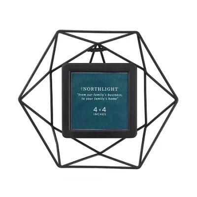 Northlight 4" X 4" Contemporary Black Hexagonal Tabletop Frame In Black