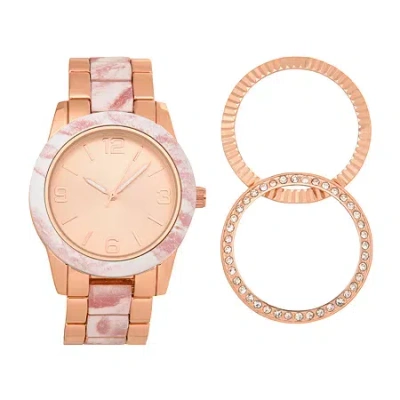 Geneva Womens Rose Goldtone Bracelet Watch Wac7253jc In Gold