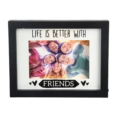 Northlight 4" X 6" Led "life Is Better With Friends" Matted Lighted Digital Frame In Black