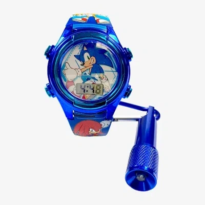 Sonic The Hedgehog Unisex Automatic Blue Strap Watch Snc40096mjc In Transparent