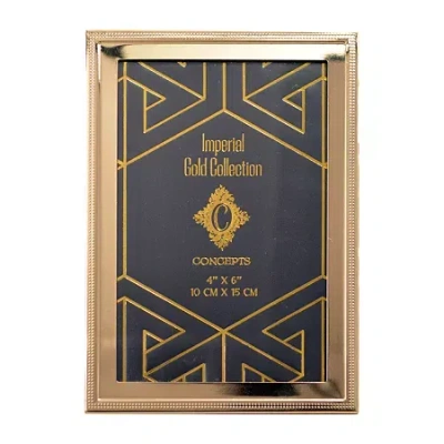 Concepts In Time 5x7 Fine Bead Gold 1-opening Tabletop Frame In Gold