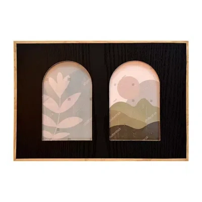 Concepts In Time 2x46 Op Blk/nat Arch Mat Photo 2-opening Tabletop Frame In Multi