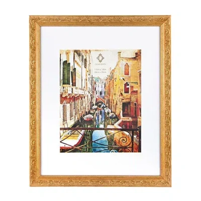 Concepts In Time 8 X 10 Gold Resin Wavy 1-opening Tabletop Frame In Yellow