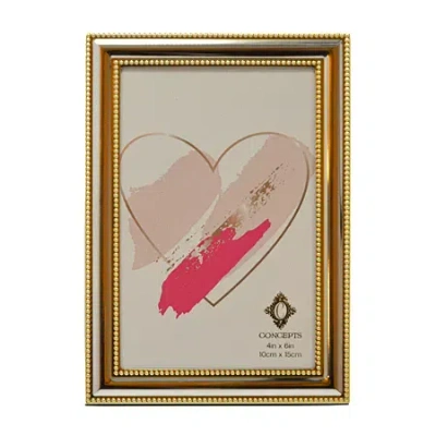 Concepts In Time 4x6 Double Beaded Two Tone 1-opening Tabletop Frame In Gold