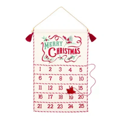 Martha Stewart Fabric Christmas Advent Calendar In White
