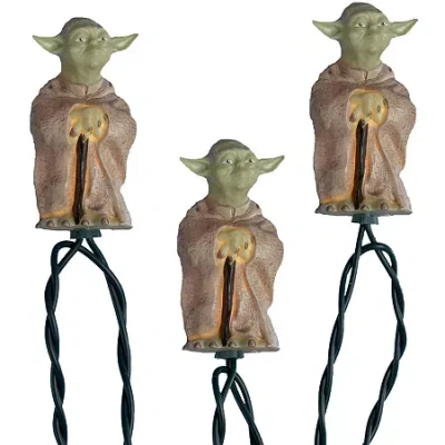 Star Wars Kurt Adler  Yoda Light Set In Pink