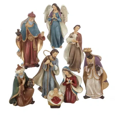 Kurt Adler 6.25-inch Resin Nativity Set Of 8 Pieces In Multi